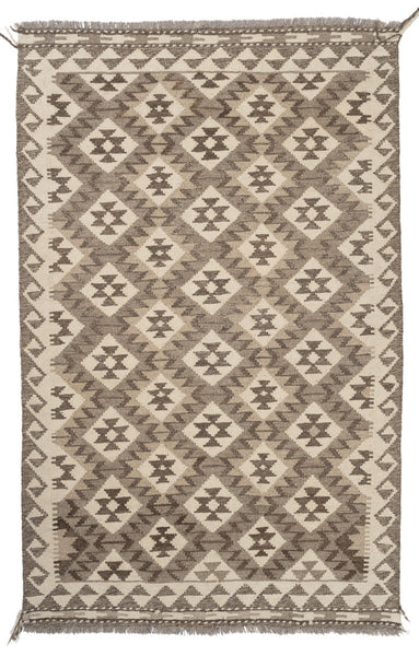 Kilim Afegão Natural 155x99 cm.