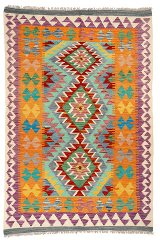 Kilim Afegão 183x123 cm.