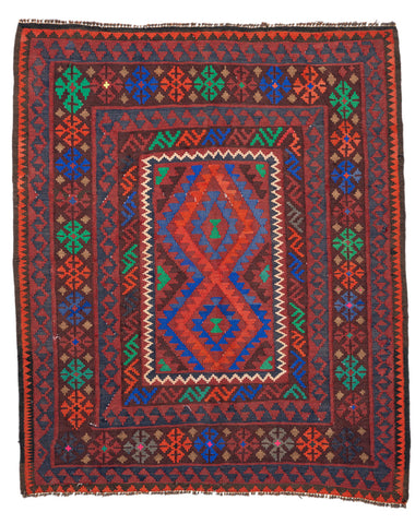 Kilim Afegão 124x105 cm.