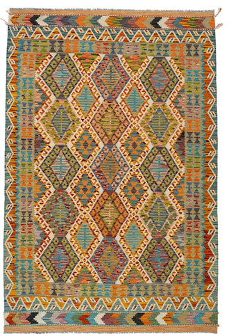 Kilim Afegão 253x168 cm.