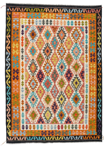 Kilim Afegão 254x181 cm.