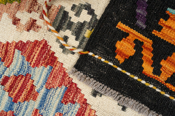 Kilim Afegão 254x181 cm.