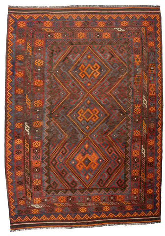 Kilim Afegão 278x206 cm.